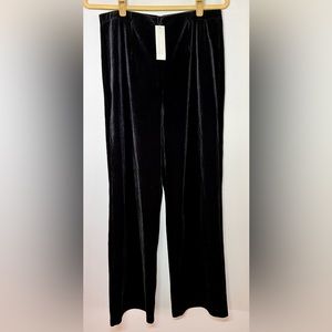 Chicos Travelers no tummy velvet black pants size 1 medium 8/10